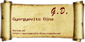 Gyorgyevits Dina névjegykártya